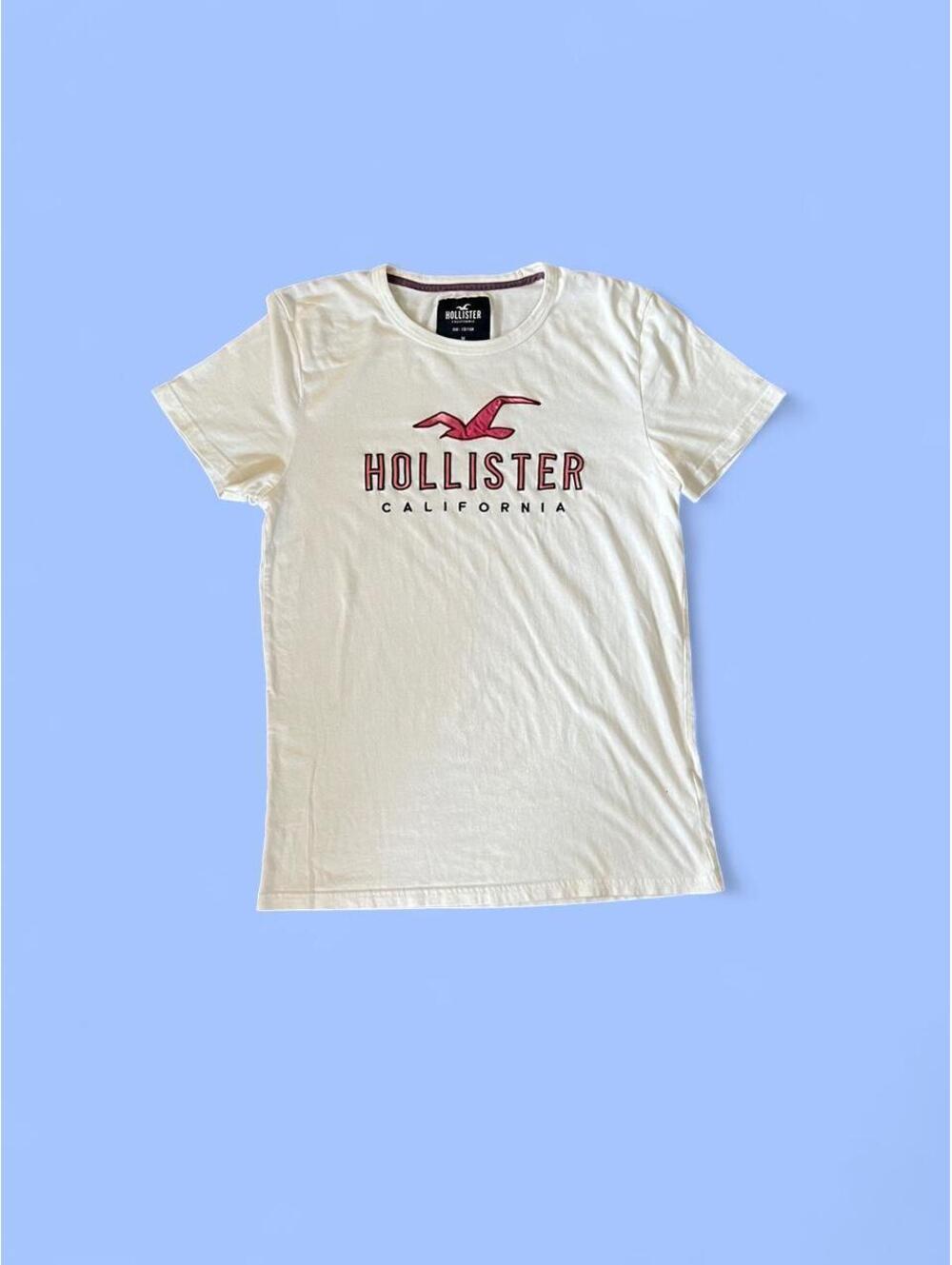 Vintage Y2K Hollister California Graphic Tee Men's White Red size medium